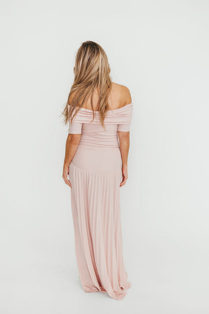 The Lennox Maxi Dress in Dusty Pink