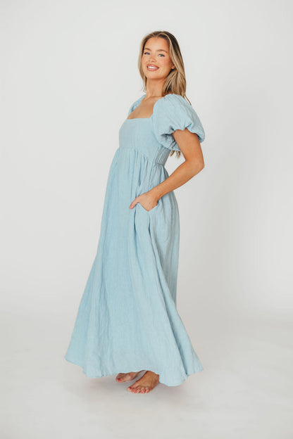 Candace Maxi Dress in Light Blue