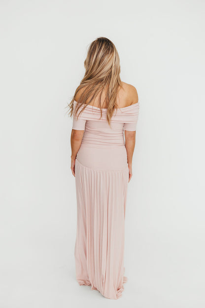 The Lennox Maxi Dress in Dusty Pink