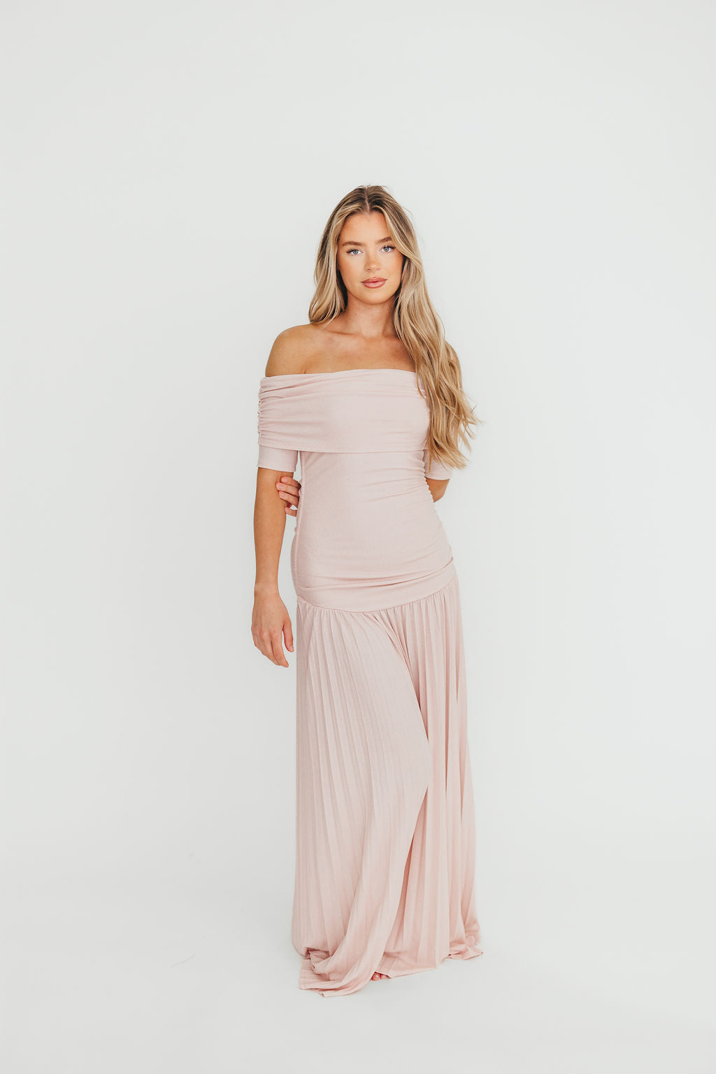 The Lennox Maxi Dress in Dusty Pink