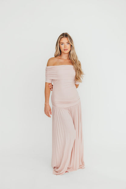 The Lennox Maxi Dress in Dusty Pink