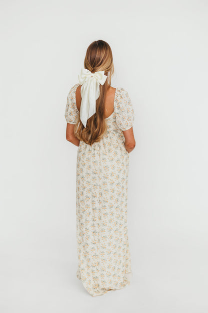 Haven 100% Cotton Tie-Front Maxi Dress in Orange/Green Floral - Bump Friendly