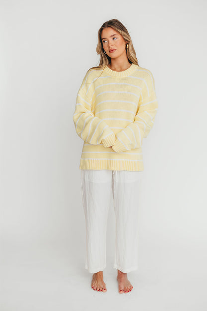 Bayside Sweater in Banana Stripe