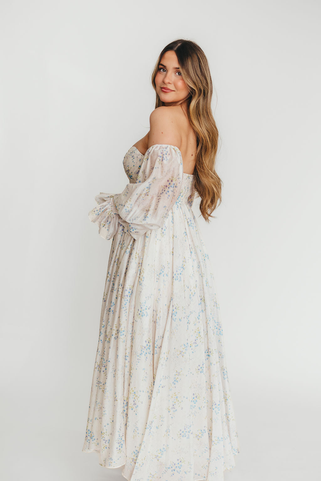 Dear Skye Floral Dress in Blue