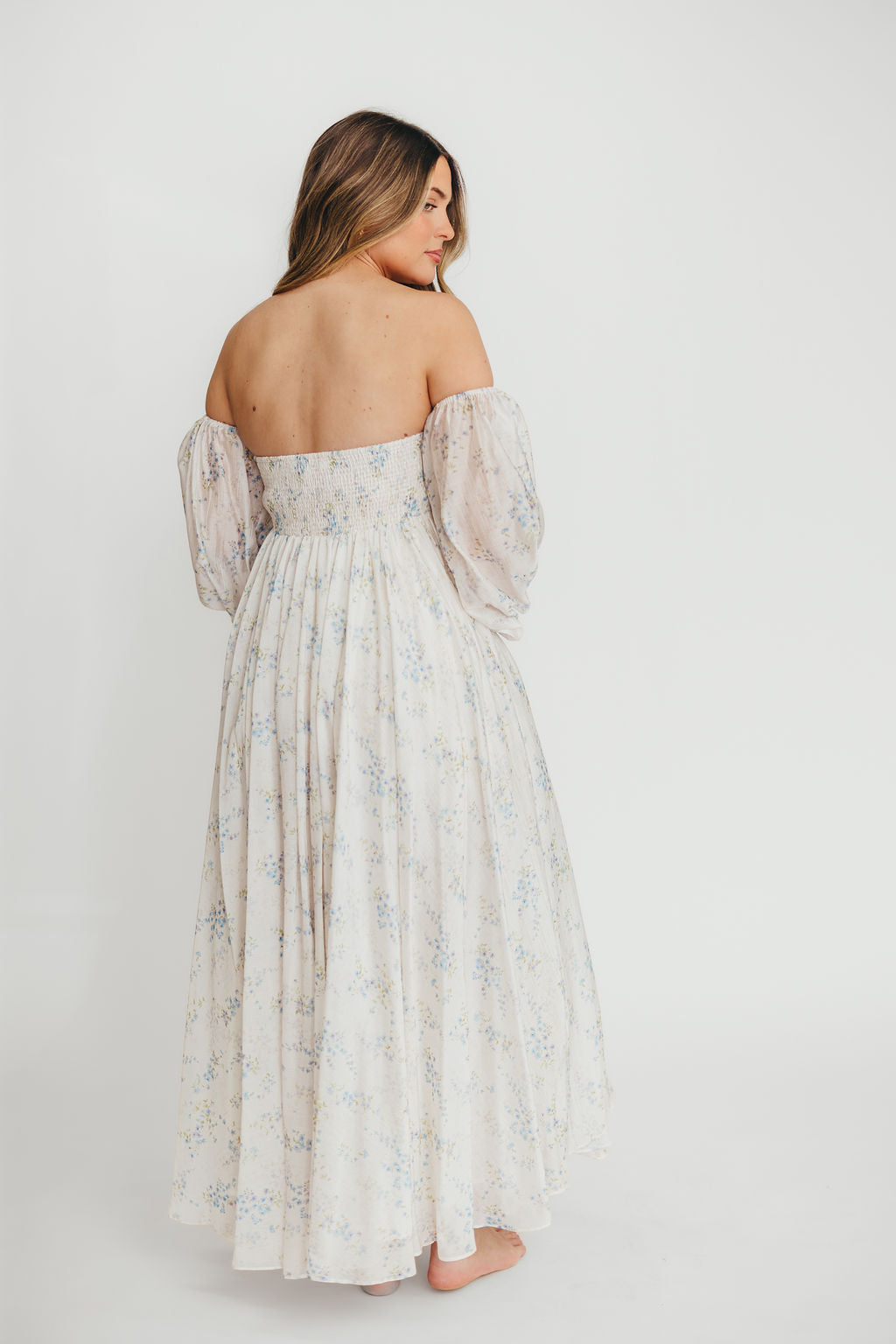 Dear Skye Floral Dress in Blue