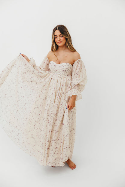 Dear Lily Maxi Dress in Lilac - Bump Friendly