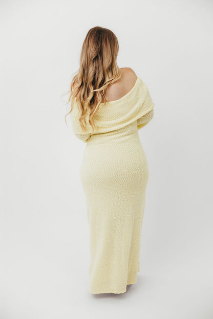 Nora Knit Maxi Dress in Butter Yellow- Bump Friendly