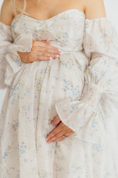 Dear Skye Floral Dress in Blue