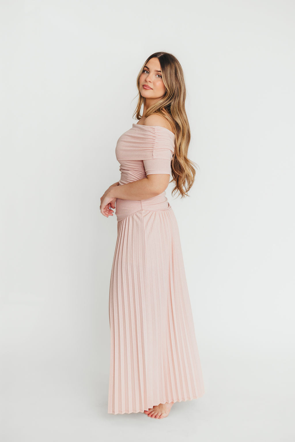 The Lennox Maxi Dress in Dusty Pink