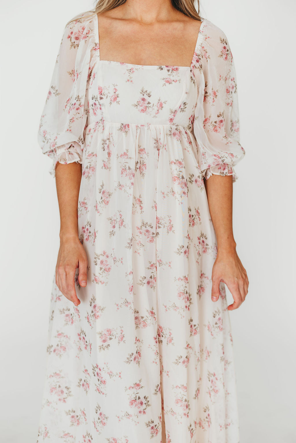 Mona Maxi Dress in Pink Floral