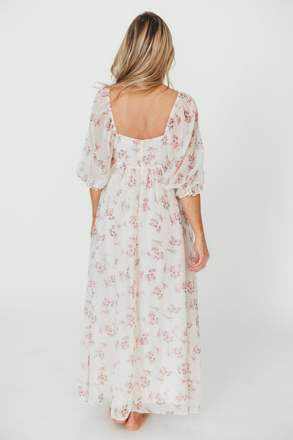 Mona Maxi Dress in Pink Floral