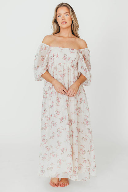 Mona Maxi Dress in Pink Floral