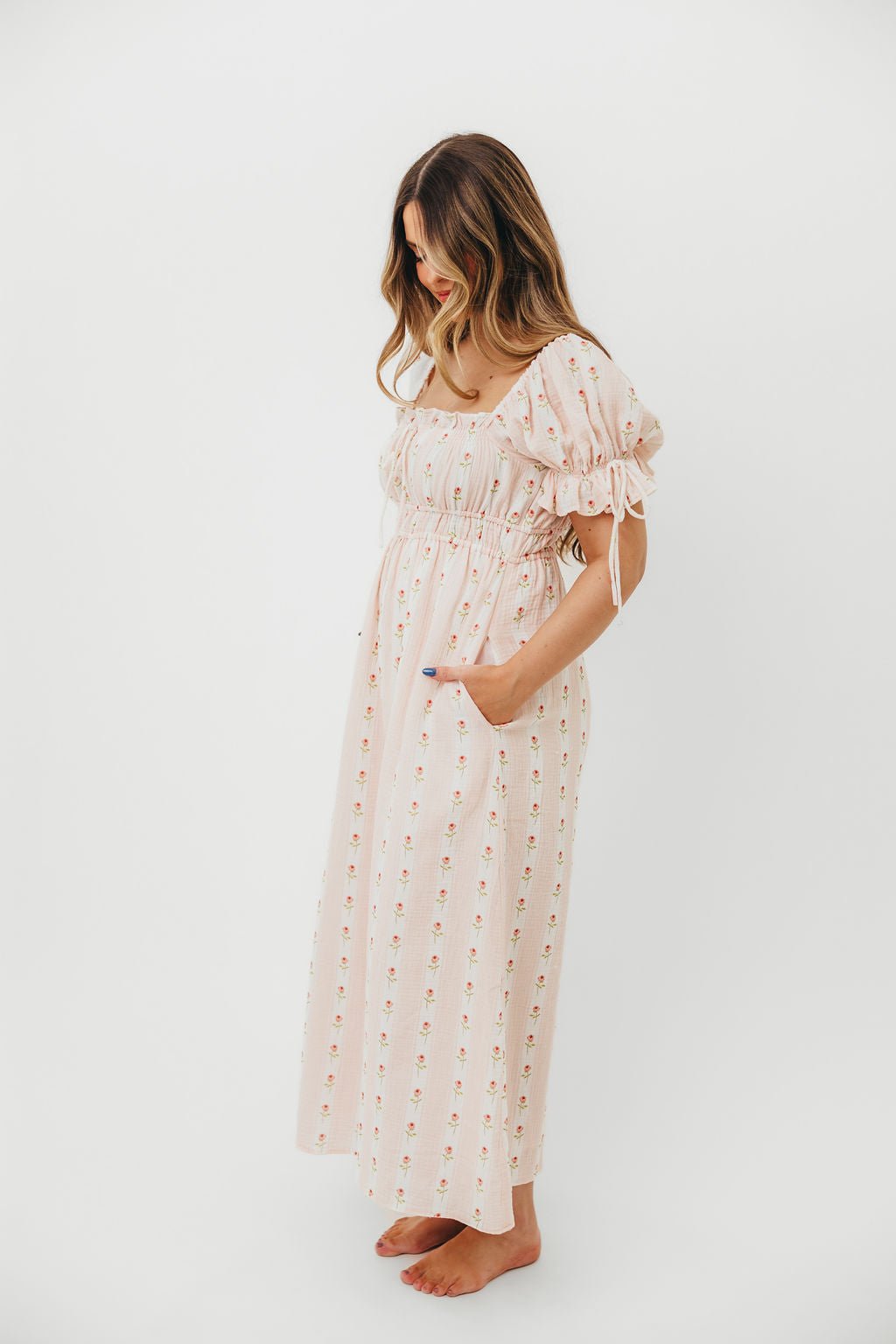 Savanna Steppe 100% Cotton Dress in Pink Rose - Bump Friendly & Inclusive Sizing
