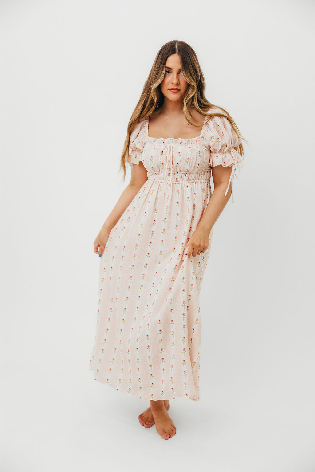 Savanna Steppe 100% Cotton Dress in Pink Rose - Bump Friendly & Inclusive Sizing