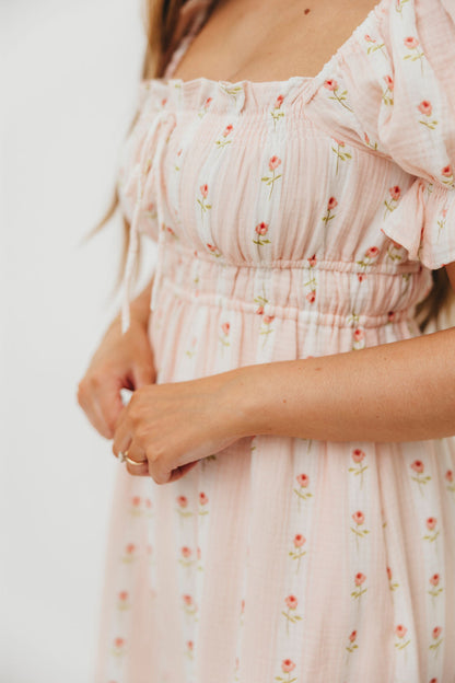 Savanna Steppe 100% Cotton Dress in Pink Rose - Bump Friendly & Inclusive Sizing
