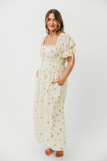 Savanna Steppe 100% Cotton Dress in Cream - Bump Friendly & Inclusive Sizing (S-3XL)