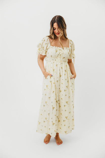 Savanna Steppe 100% Cotton Dress in Cream - Bump Friendly & Inclusive Sizing (S-3XL)