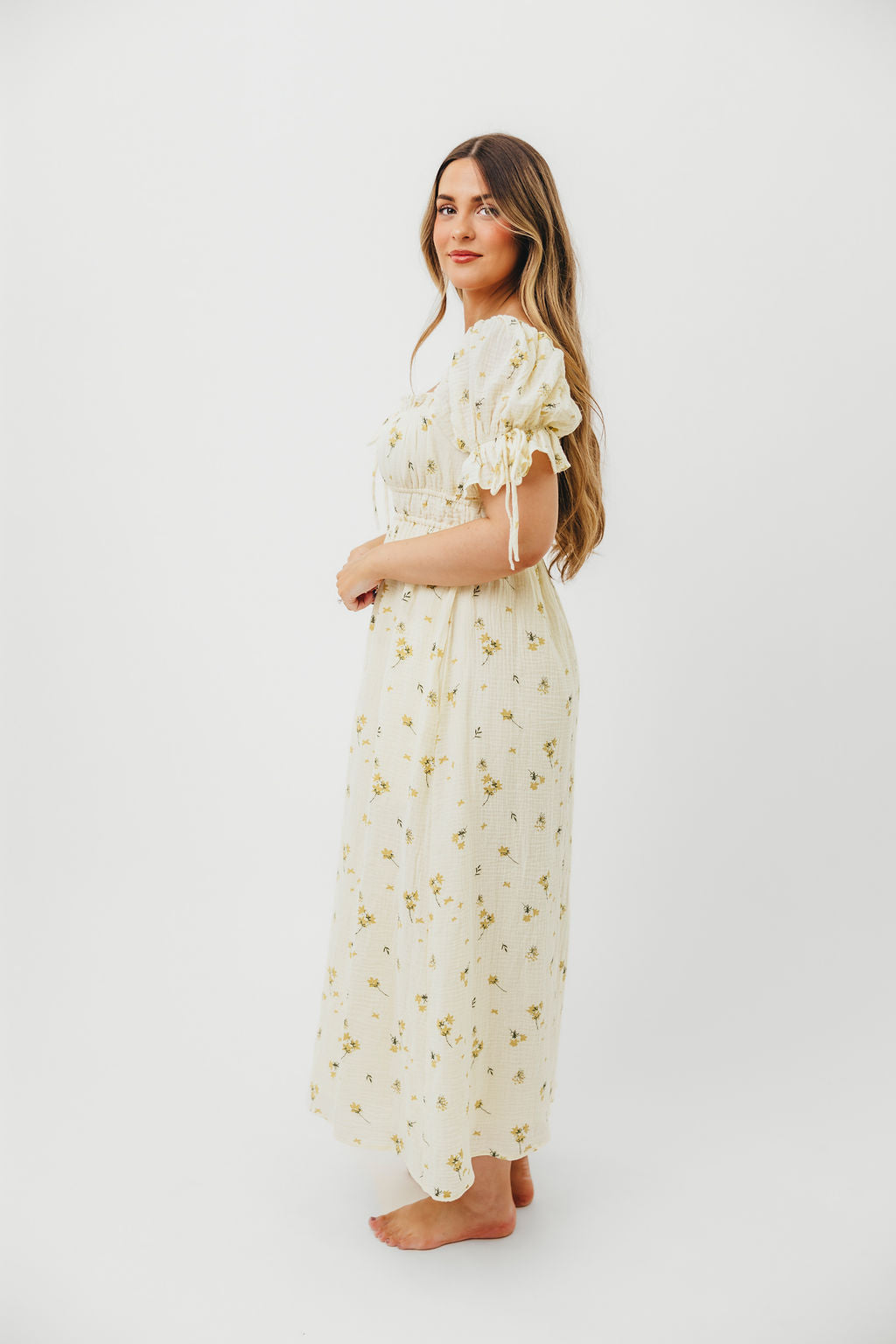 Savanna Steppe 100% Cotton Dress in Cream - Bump Friendly & Inclusive Sizing (S-3XL)