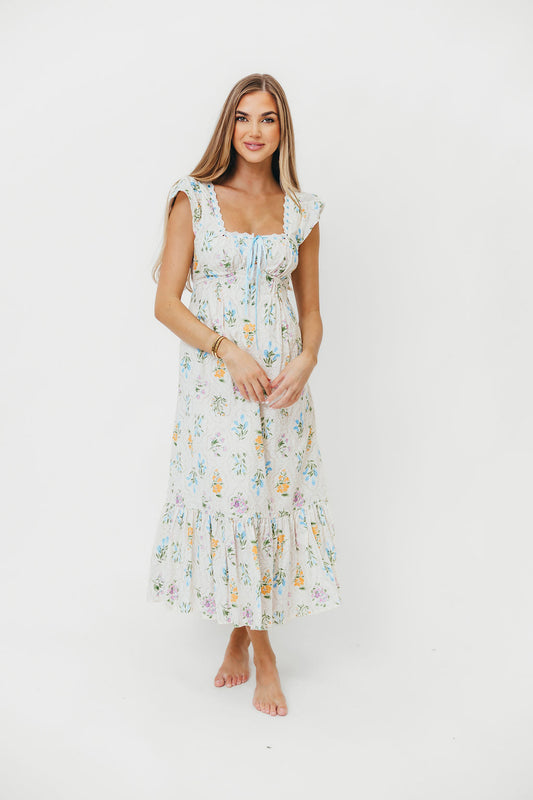 Chala Maxi Dress in Cream Floral