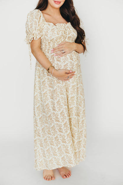 Savanna Steppe 100% Cotton Dress in Taupe - Bump Friendly & Inclusive Sizing (S-3XL)