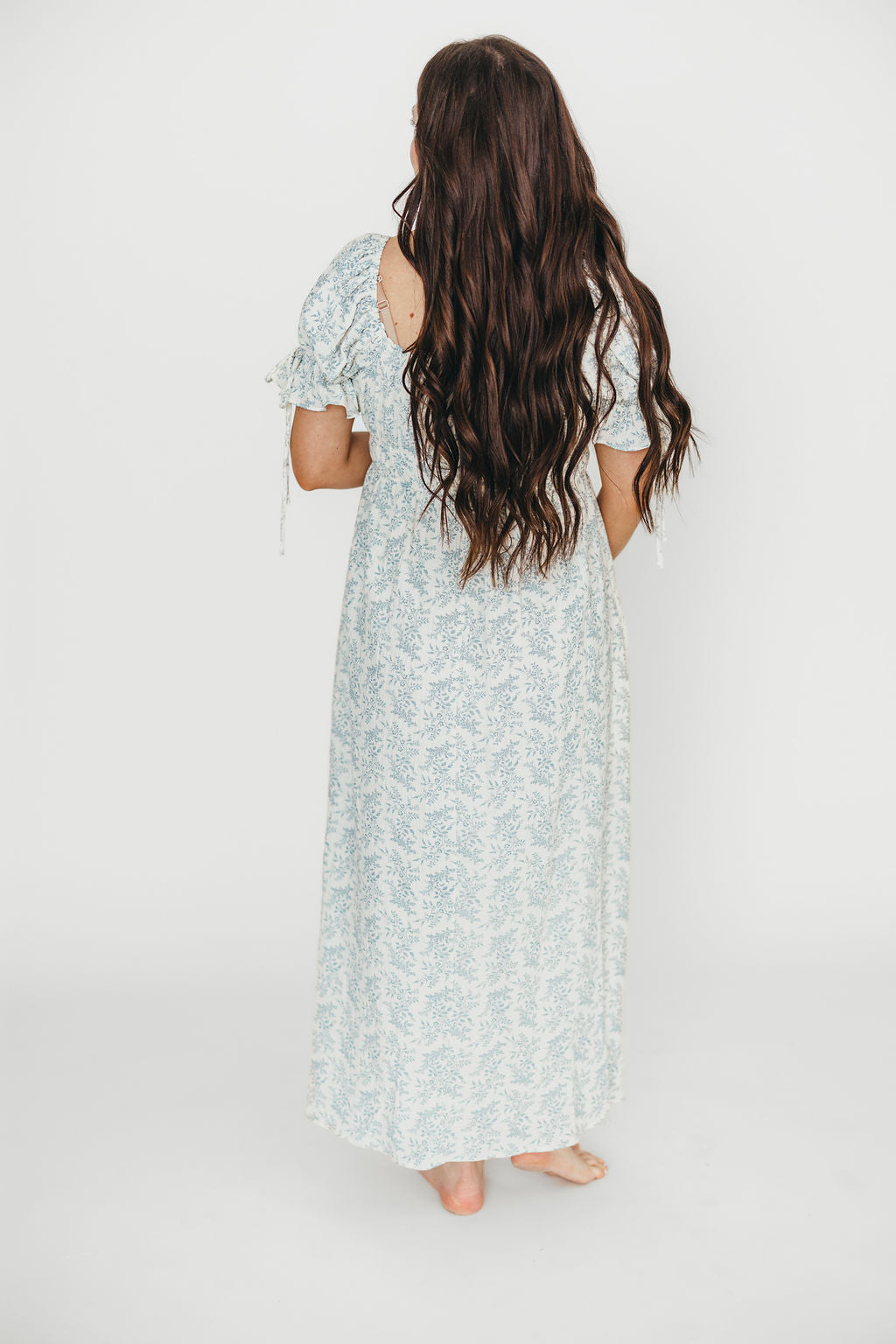 100% Cotton Savanna Steppe Dress in Blue- Bump Friendly & Inclusive Sizing