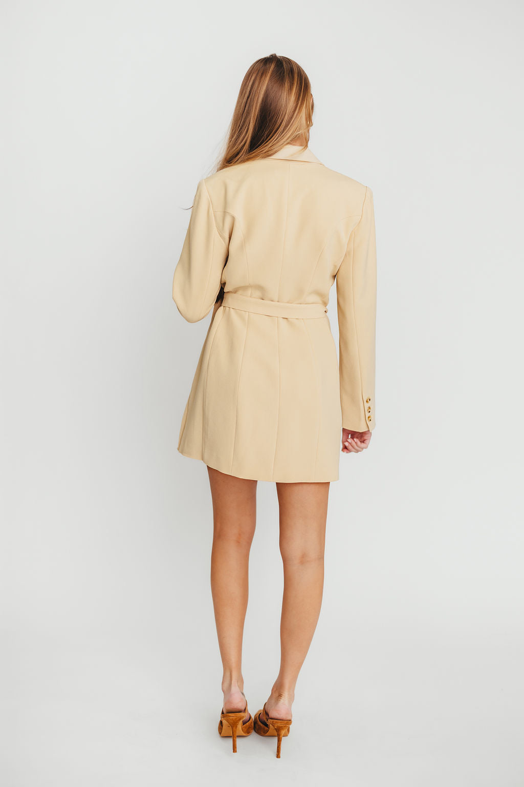 Kesari Blazer Mini Dress in Butter