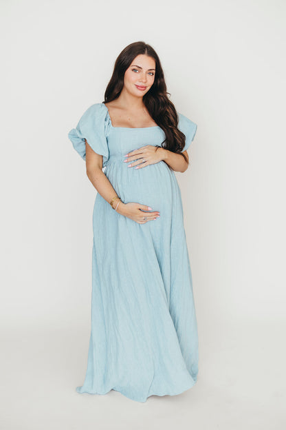 Candace Maxi Dress in Light Blue