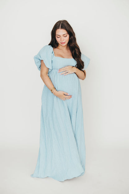 Candace Maxi Dress in Light Blue