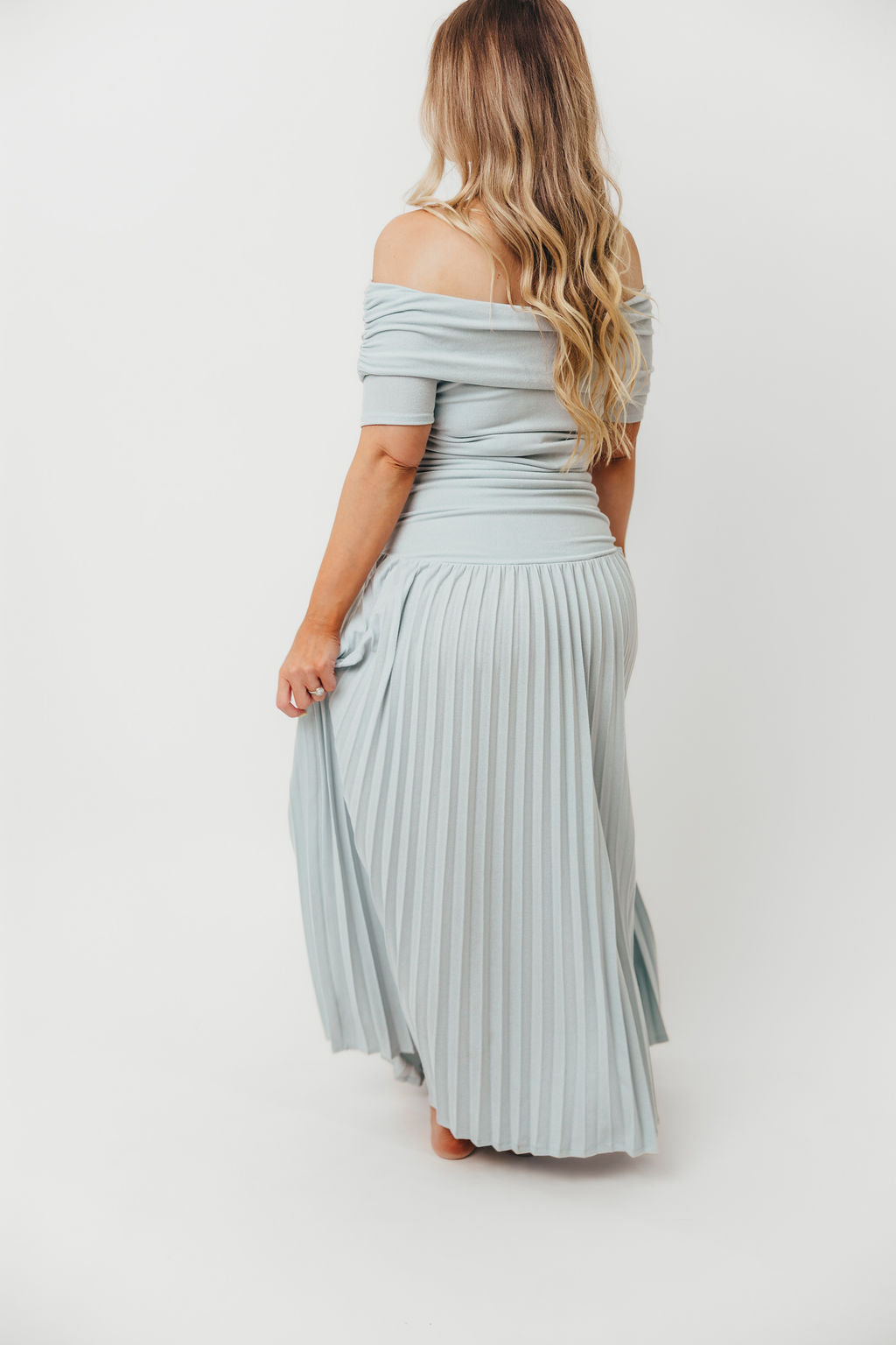 The Lennox Maxi Dress in Dusty Blue