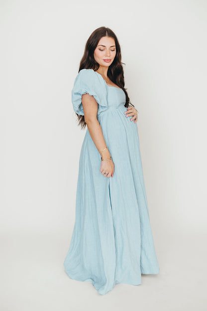 Candace Maxi Dress in Light Blue