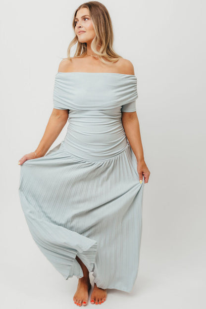 The Lennox Maxi Dress in Dusty Blue