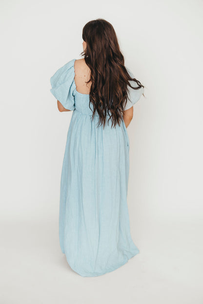 Candace Maxi Dress in Light Blue