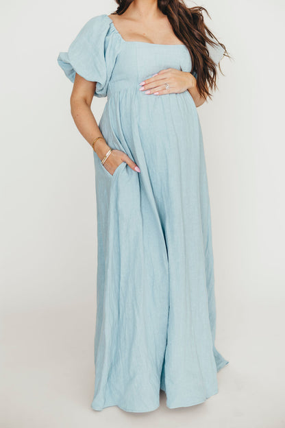 Candace Maxi Dress in Light Blue