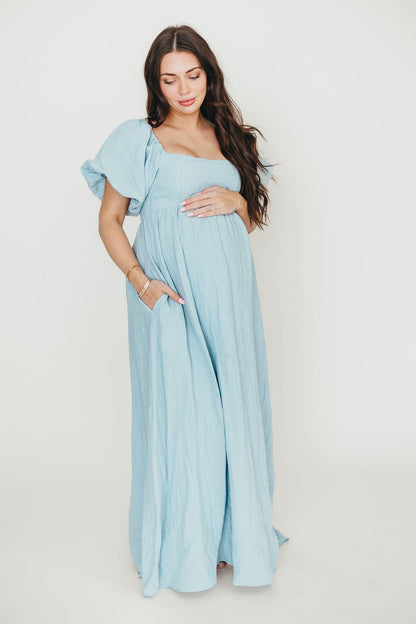 Candace Maxi Dress in Light Blue