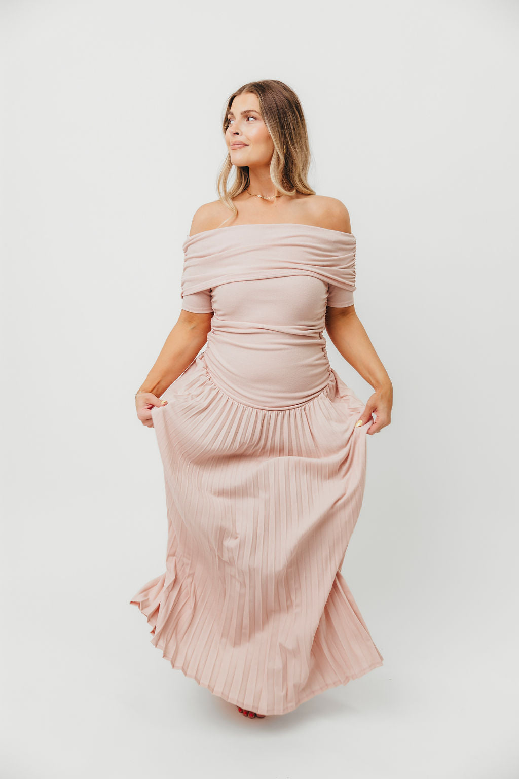 The Lennox Maxi Dress in Dusty Pink