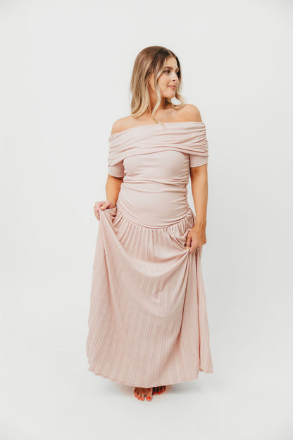 The Lennox Maxi Dress in Dusty Pink