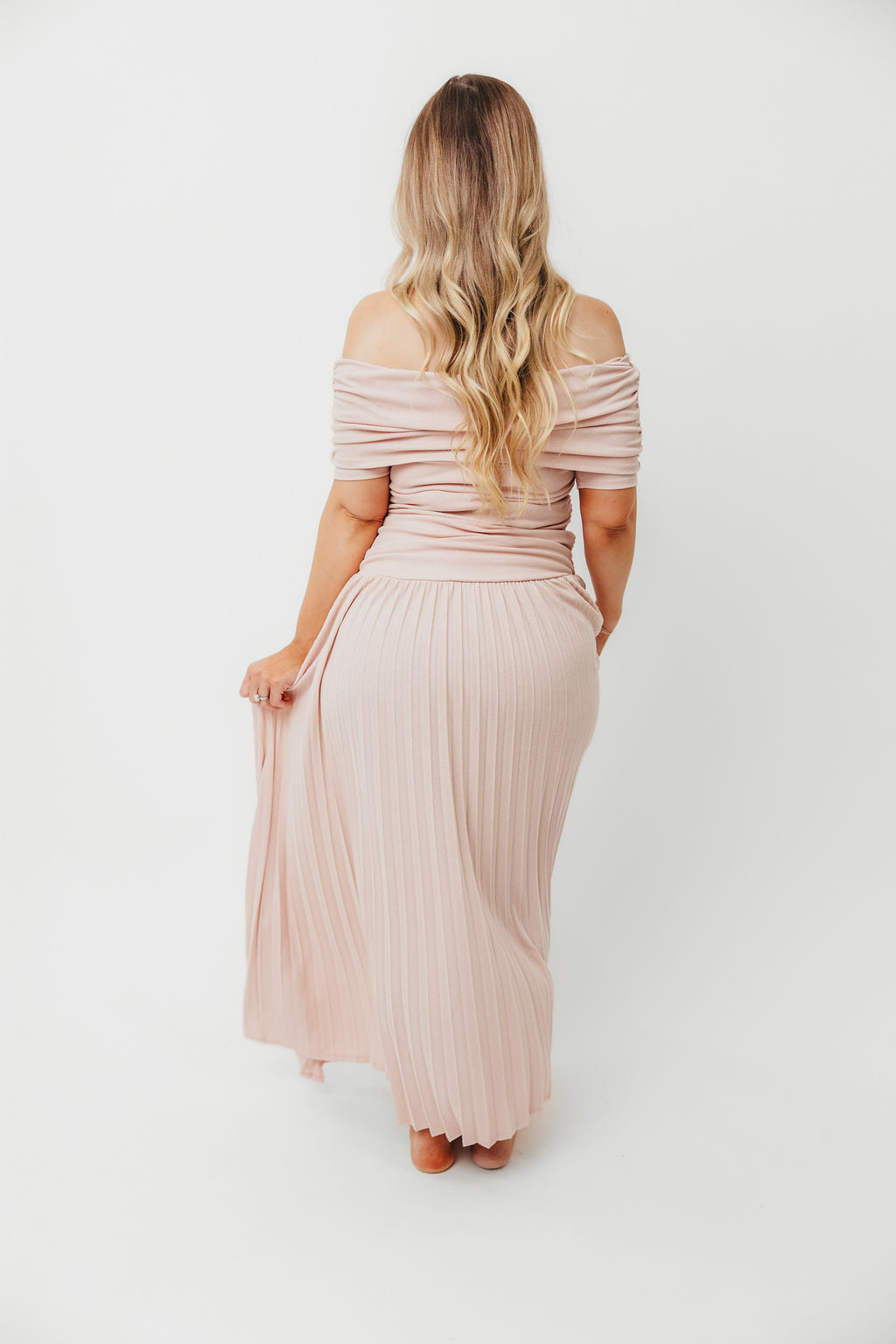 The Lennox Maxi Dress in Dusty Pink
