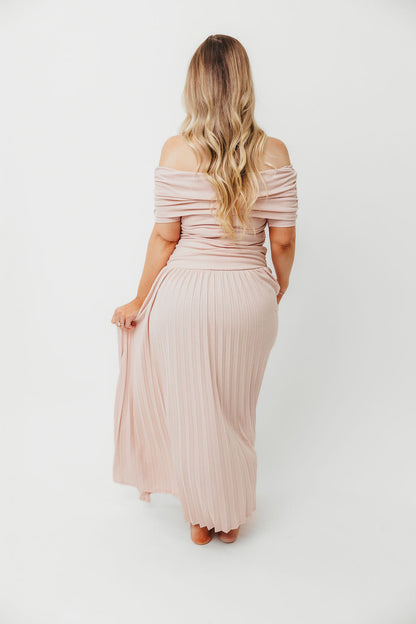 The Lennox Maxi Dress in Dusty Pink