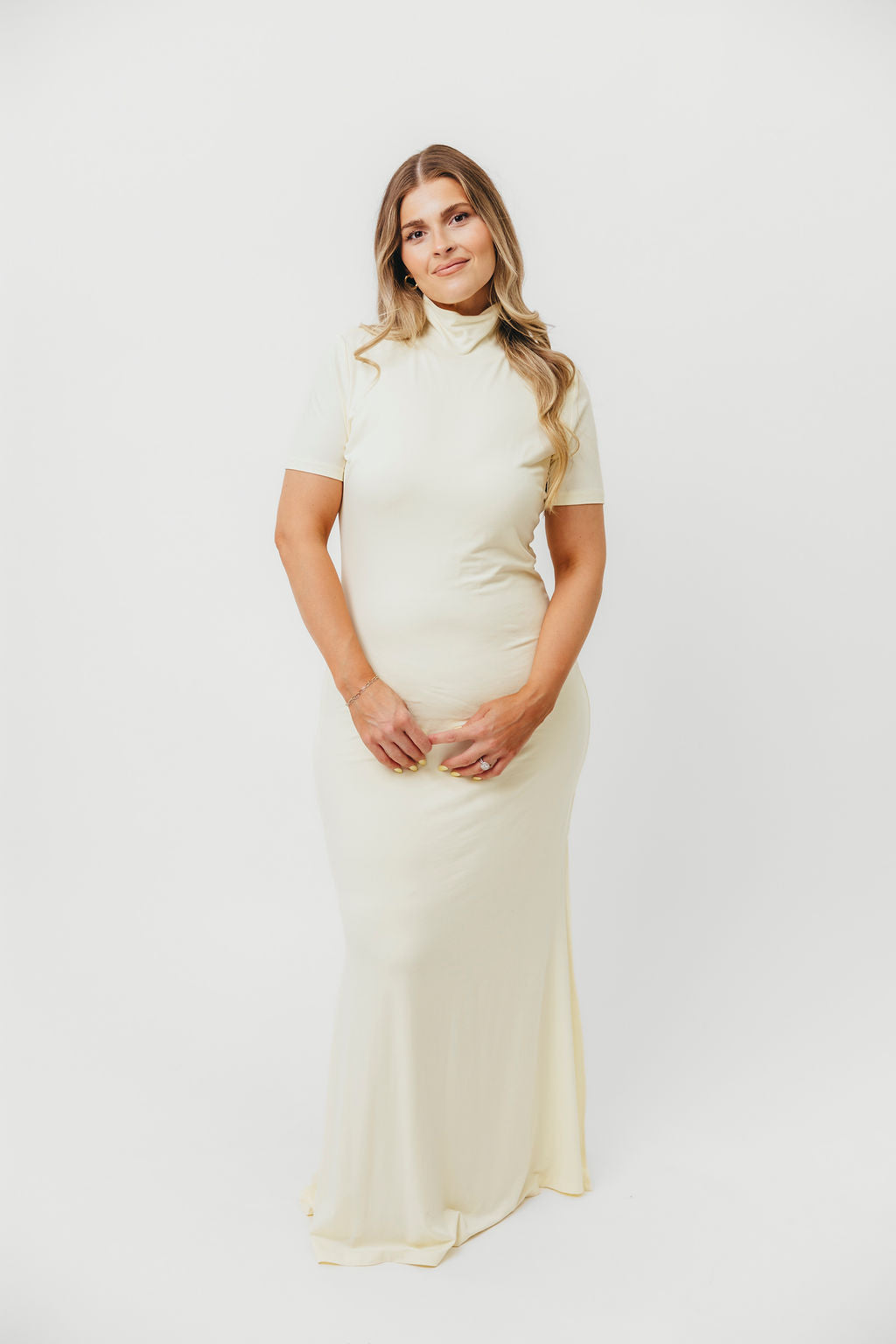Ellis Maxi Dress in Ivory - Bump Friendly