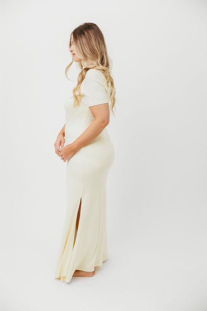 Ellis Maxi Dress in Ivory - Bump Friendly
