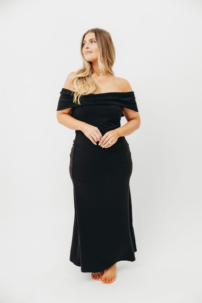 Monroe Maxi Dress in Black - Bump Friendly