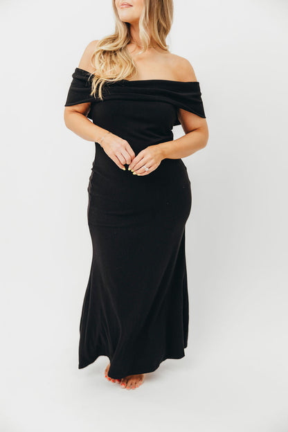 Monroe Maxi Dress in Black - Bump Friendly