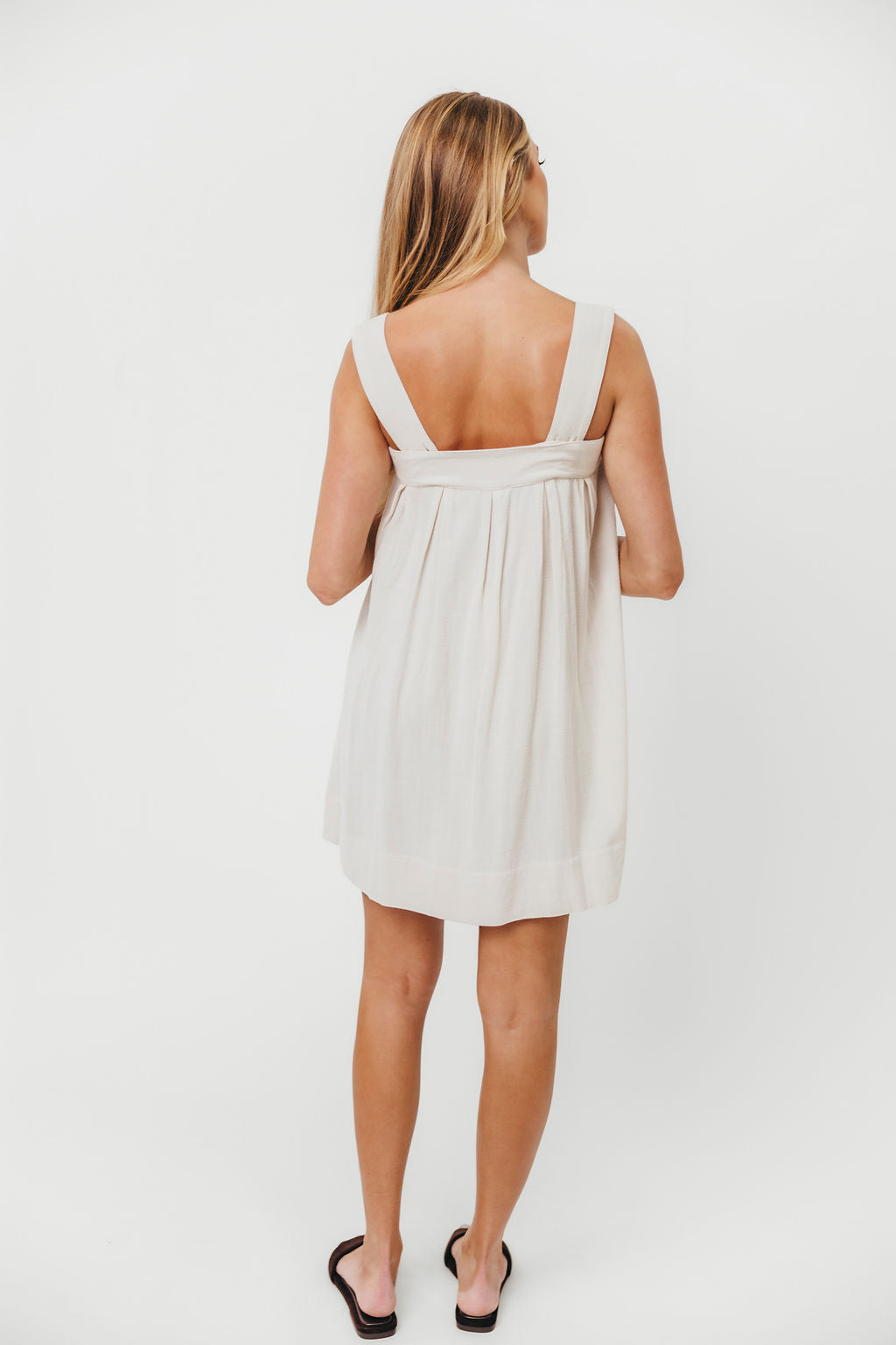 Palermo 100% Cotton Mini Dress in Cream