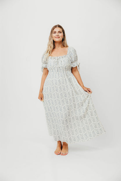 100% Cotton Savanna Steppe Dress in Blue- Bump Friendly & Inclusive Sizing