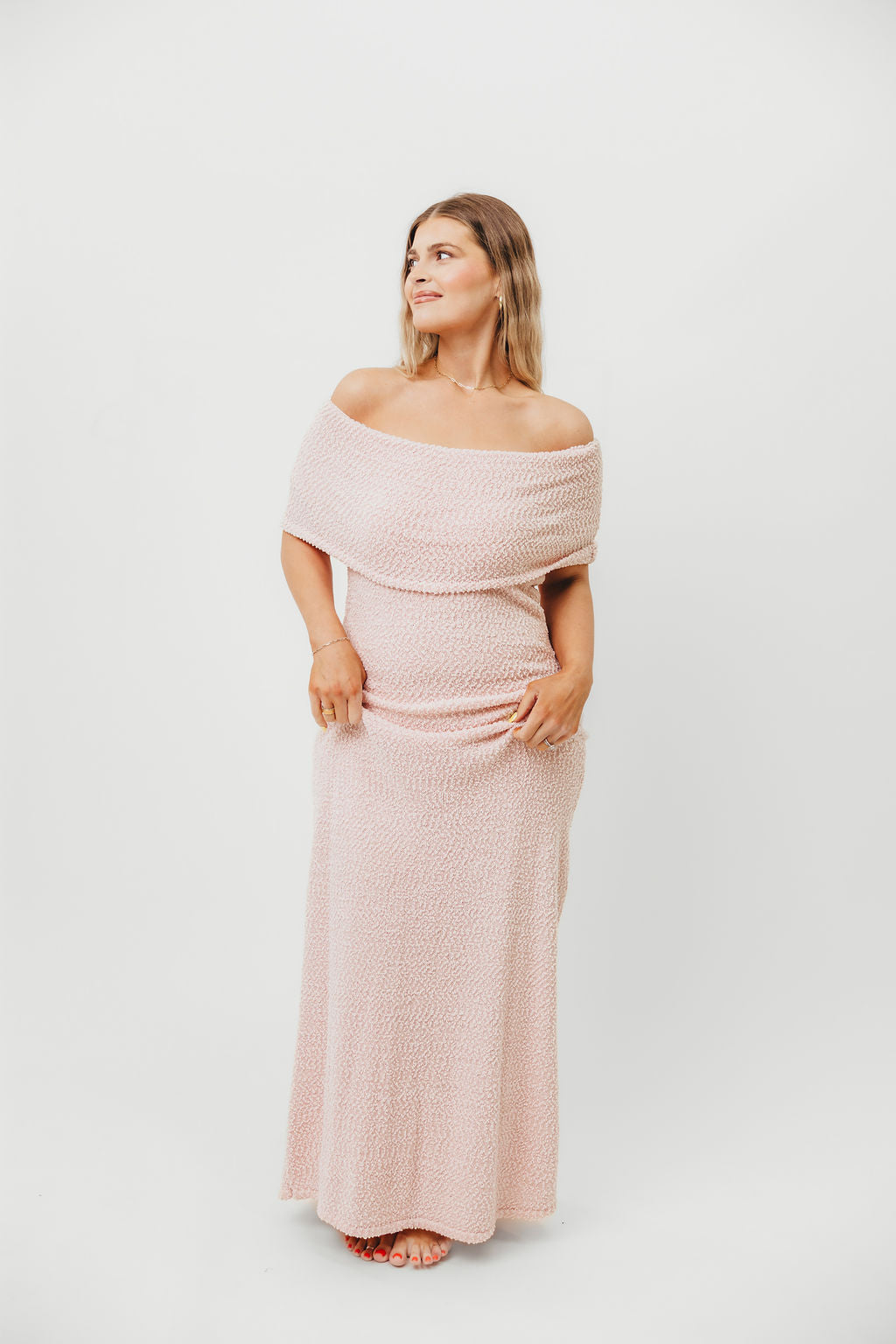 Brit Maxi Dress in Dusty Pink - Bump Friendly