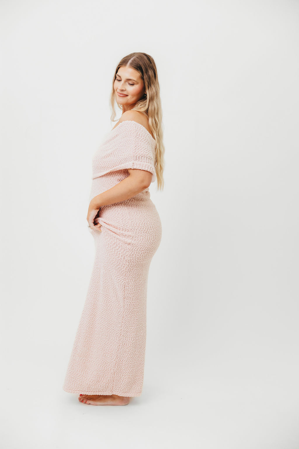 Brit Maxi Dress in Dusty Pink - Bump Friendly