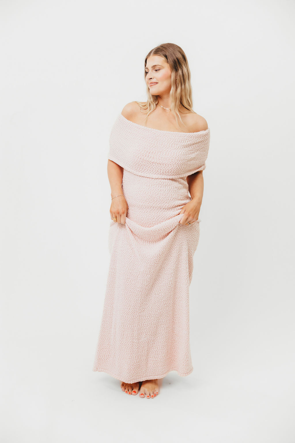 Brit Maxi Dress in Dusty Pink - Bump Friendly