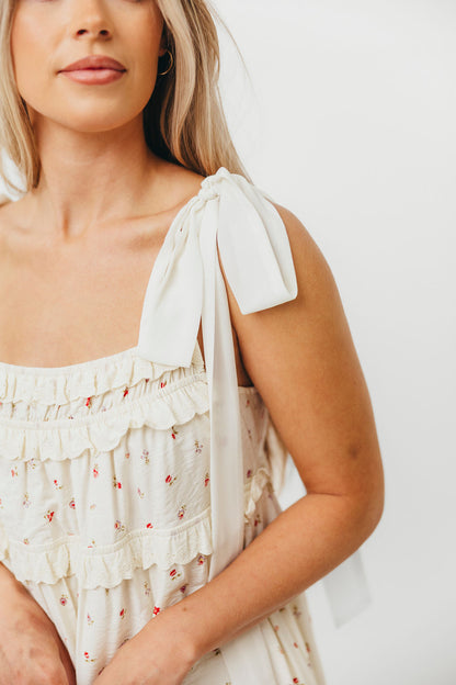 Ellery Tank Maxi Dress with Bow Straps in Primrose - Bump Friendly