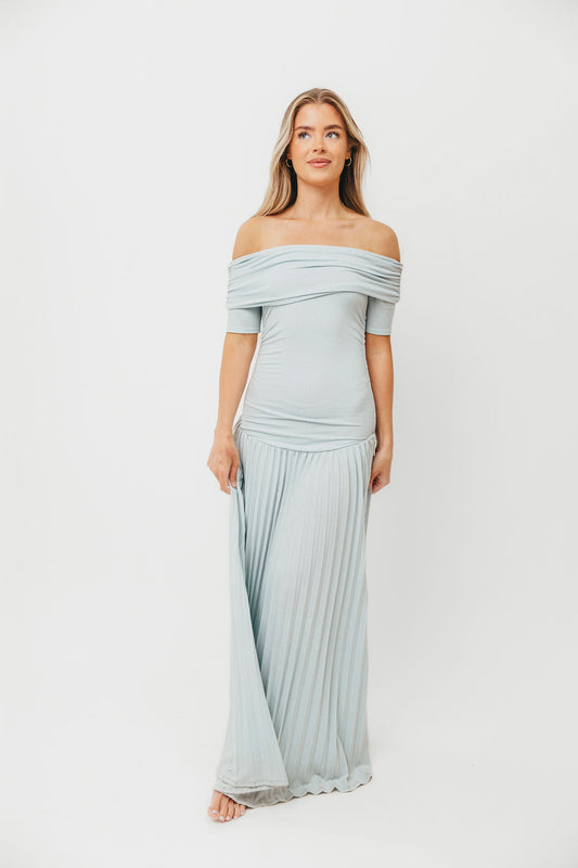 The Lennox Maxi Dress in Dusty Blue