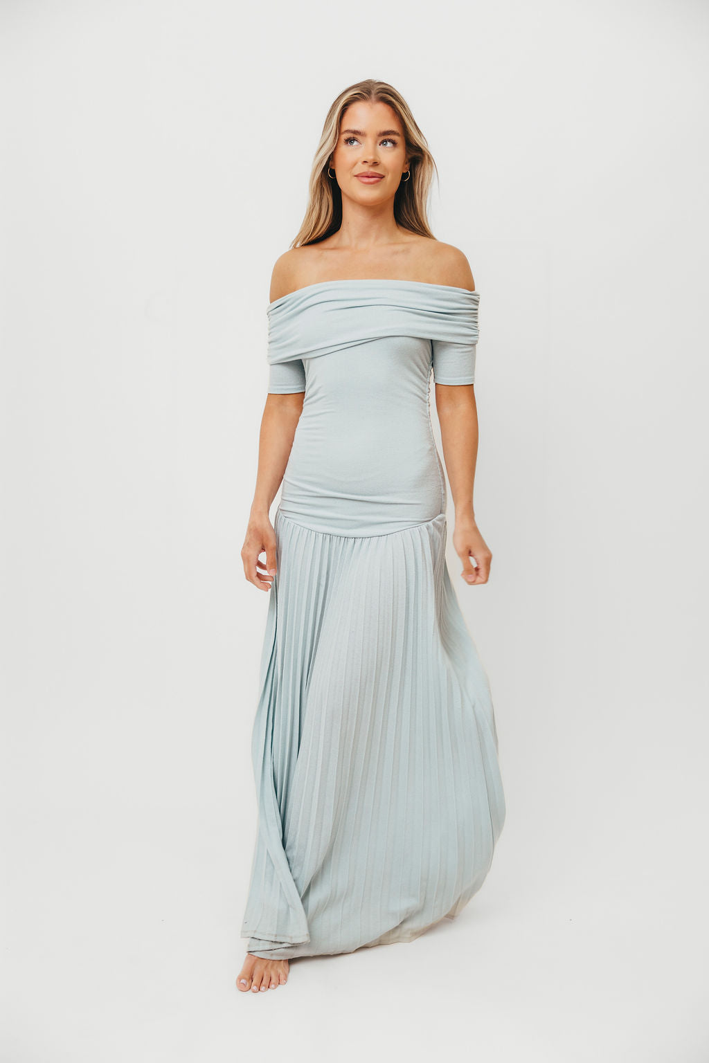 The Lennox Maxi Dress in Dusty Blue